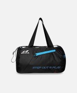 Nivia Grey & Navy Blue Printed Duffel Bag